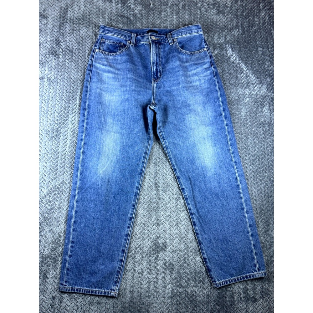 Uniqlo Jeans Womens 28W Blue Denim Light Wash High Rise Straight Leg 221-453975